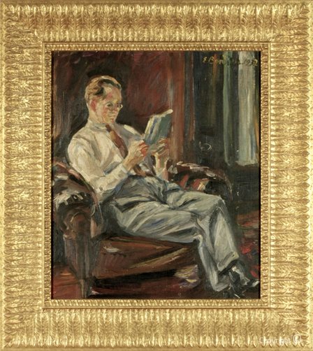 Hanns Heinen - reading in an armchair, 1932