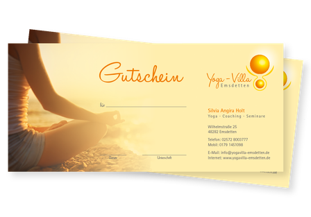 Gutschein verschenken Yoga-Villa Emsdetten