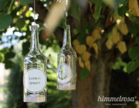 Upcycling Windlichter in einem Baum hängend, von himmelrosa