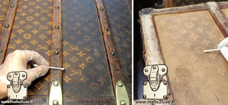 Current project! Louis Vuitton canvas repair. #lvoechic