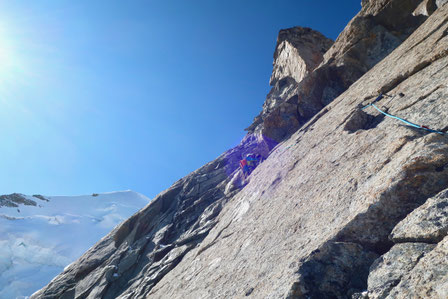 Piz Palü Bumillerpfeiler, Bumiller, Palü Nordwand, mittlerer Nordwand Pfeiler Piz Palü, Diavolezza, Bergsteigen, Graubünden, Pontresina, Engadin