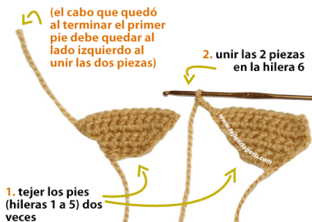 Cómo tejer galletas de jengibre a crochet (crochet gingerbread cookies tutorial)