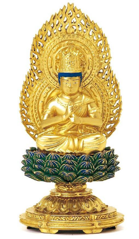 木製 半月型佛天蓋 純金箔 7号