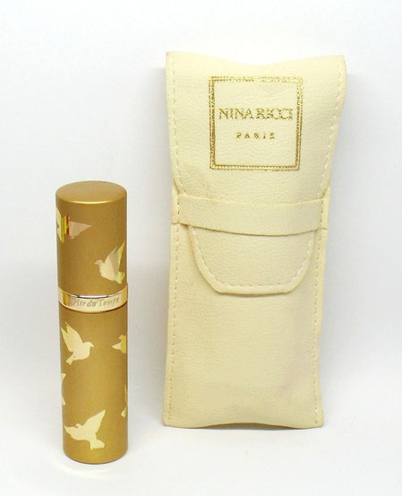 PETIT VAPORISATEUR DE SAC DORE 7,5 ML , RECHARGEABLE AVEC SON ETUI