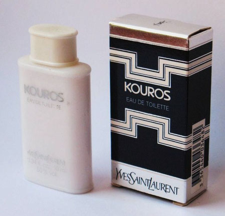 KOUROS - EAU DE TOILETTE 10 ML FLACON EN VERRE BLANC, CONTENANCE NON INDIQUEE SUR LA BOÎTE