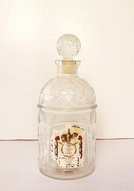 EAU DE COLOGNE DU COQ - CONTENANCE INFERIEURE, ETIQUETTE ABÎMEE