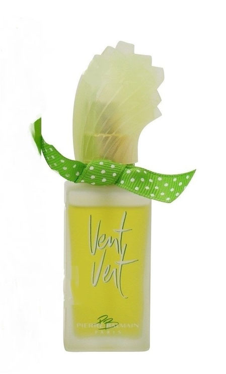 PIERRE BALMAIN - VENT VERT : VAPORISATEUR EAU DE TOILETTE 50 ML - FLACON EN VERRE PATINE, AVEC NOEUD VERT AU COL