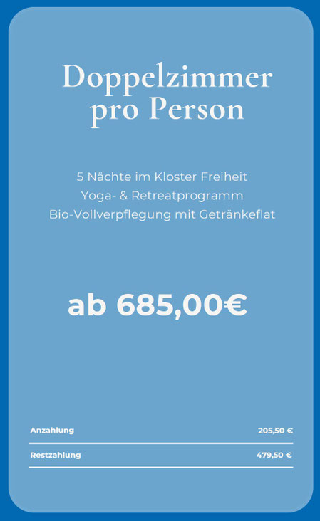 Preis für Doppelzimmer