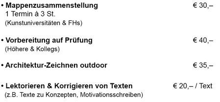 Insel-Angebote mit Block, Mappenzusammenstellung, Prüfungsvorbereitung, Architektur-Zeichnen, Lektorat von Texten