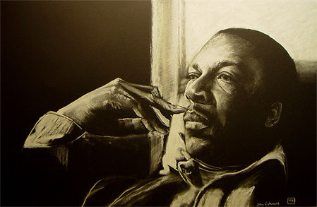 John Coltrane,Pastellkreide,60x90 cm