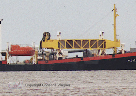 Sweepingarme auf Laderaumsaugbagger Nordsee