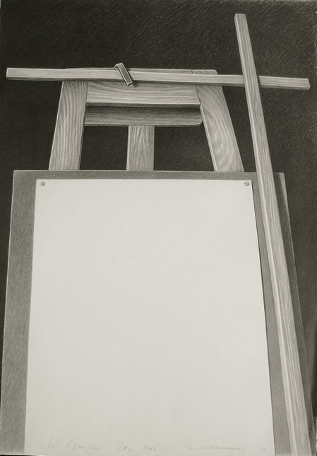 Der Landvermesser, 1980, 100/70 cm, Graphit auf weißem Zeichenpapier