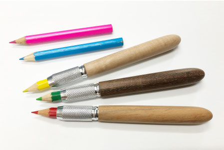 木材　えんぴつ　補助軸　エクステンダー　クラフト　木　Wood　手づくり　ハンドメイド　銘木　メイプル　チェリー　ウォルナット　家具材　希少　樹種