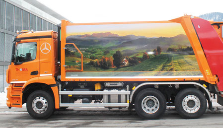 Appenzellerland, Alpstein - Der LKW als Werbefläche