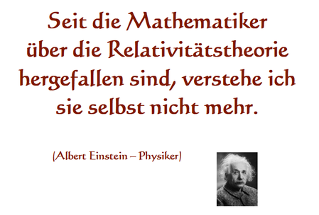 Blog - Relativitätstheorien - Albert Einstein Zitat