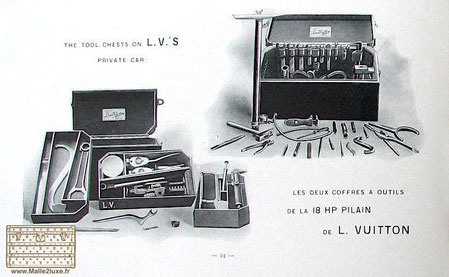 Catalogue Louis Vuitton boite à outils 1900 acajou automobile