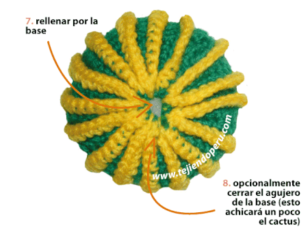 Tutorial: cactus redondo con espinas tejido a crochet (amigurumi cactus)