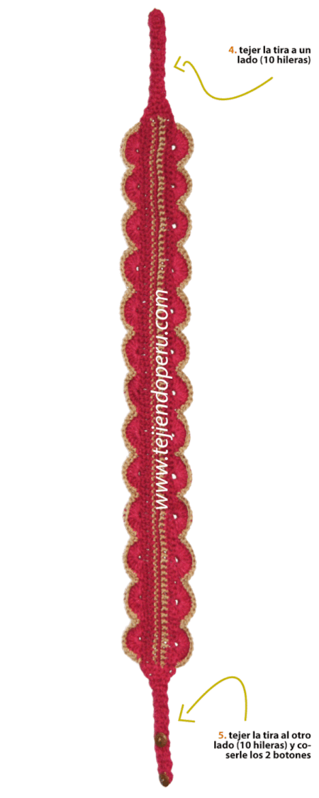 vincha o diadema tejida a crochet - head band