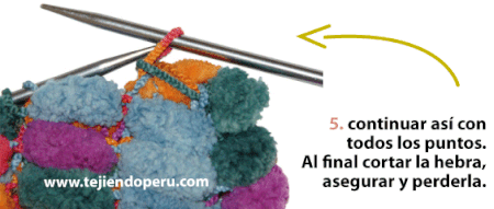 Tutorial : cómo tejer con lana pompon - pom pom wool