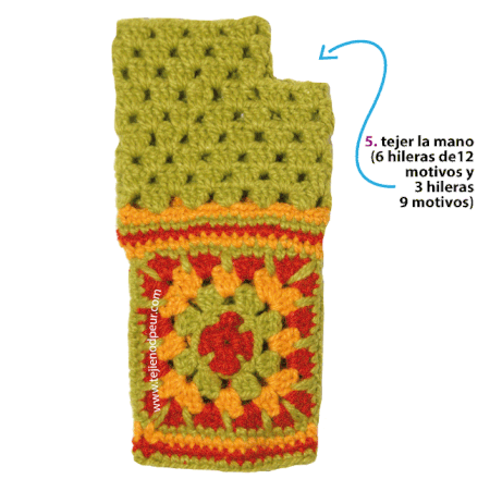 Cómo tejer mitones para damas a crochet