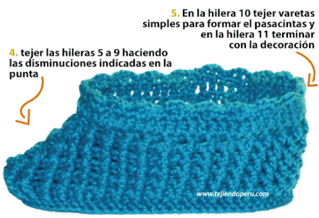 pantuflas en crochet - crochet slipers