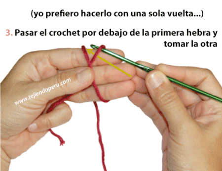 Cómo hacer un aro o argolla deslizada para tejer a crochet