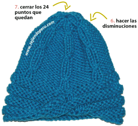 gorro en con banda en tejido moebius - moebius knitted hat