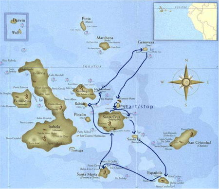 Our route on the Guantanamera