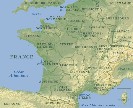 Régions françaises actuelles
