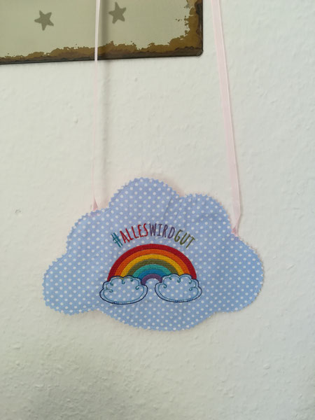 lebenslustig,sticken,regenbögen,corona,nähen,diy,selbermachen,geschenk