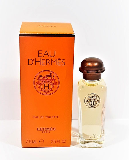 EAU D'HERMES - EAU DE TOILETTE AVEC ETIQUETTE FILM SUR SA FACE. BOÎTE DIFFERENTE DE LA PRECEDENTE
