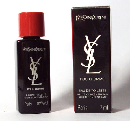 2) YSL  POUR HOMME - EAU DE TOILETTE HAUTE CONCENTRATION,  7 ML