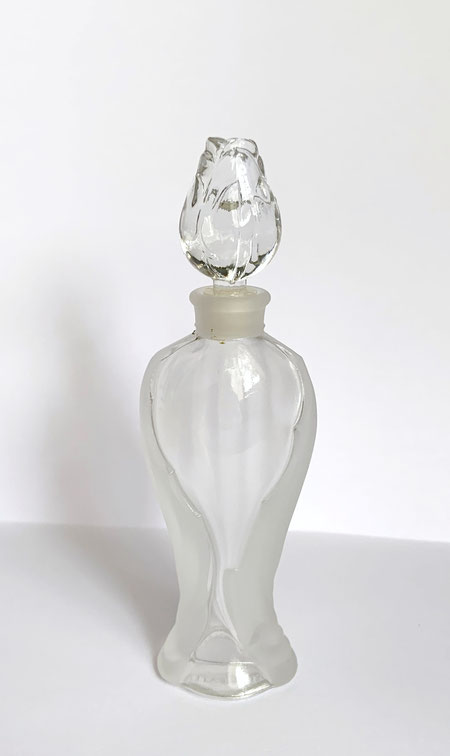 GUERLAIN - FLACON AMPHORE SANS ETIQUETTE : AVEC BOUCHON EN VERRE EN FORME DE BOUTON DE ROSE