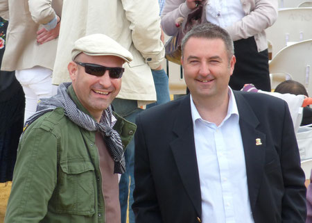 Jose Angel GARCIA MARTINEZ, Président des "Amigos de Haute Goulaine", en compagnie de Stéphane FRANÇOIS, Président des "Amis de Pedro Muñoz"