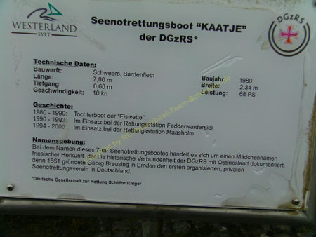 Der letzte Platz der KAATJE in Westerland/Sylt