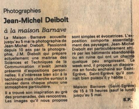 Dauphiné Libéré - 29 avril 1985