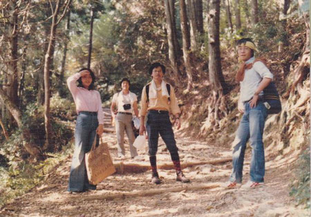 左から馬場さん、伊藤君、中島さん、私（1978・撮）