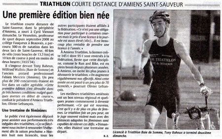 TRIATHLON SUPER SPRINT D'AMIENS