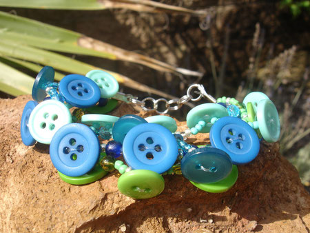 Sea Blue Button Collection (stretch) - sold.