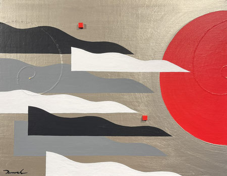 MOON LIGHT S 5   F6   410mm×318mm   2025 Acrylic on canvas, wood