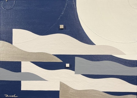 MOON LIGHT S 6   F6   410mm×318mm   2025 Acrylic on canvas, wood