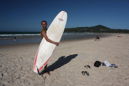 André nach dem Surfen