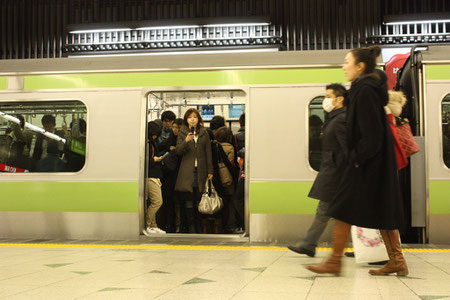 Rush Hour in der Tokyoter Metro