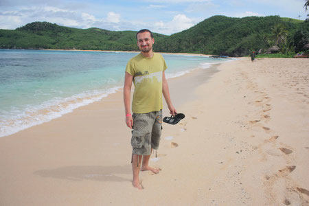 André am Strand