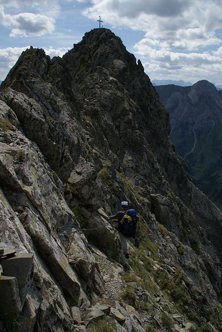 Die letzten Meter über den Ostgrat zur Raudenspitze