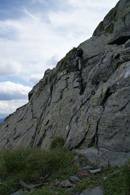 Versichtere Stelle am Weg zur Raudenspitze