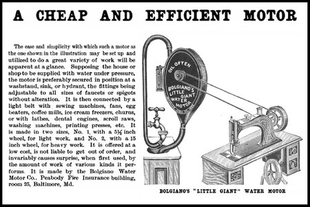 1893 Scientific American Bolgiano's Motor