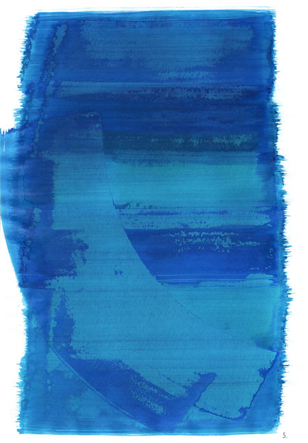 "Ruth Maier, Blaugefrorener Himmel Nr. 11", 2016, Tusche, 42,0 x 29,2cm; ©: Konstanze Sailer