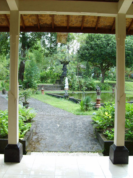 Uitzicht op de tuin