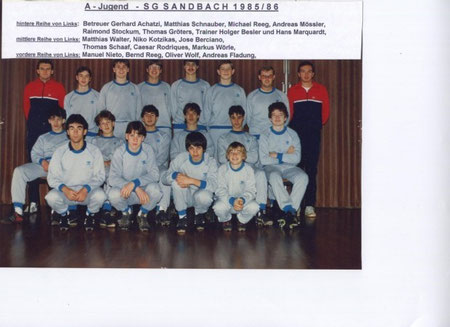 SGS A-Jugend Saison 1985 - 1986